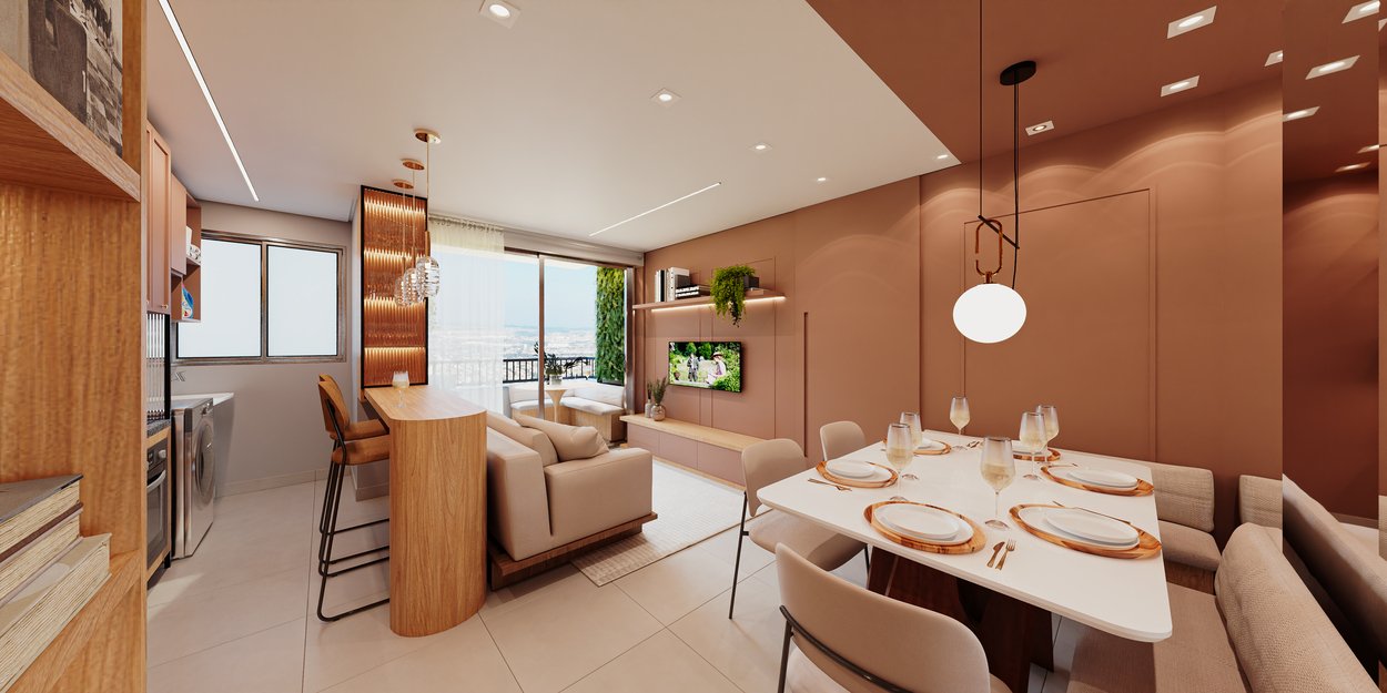 Decorado 2Q Cozinha Ecoville Ipê