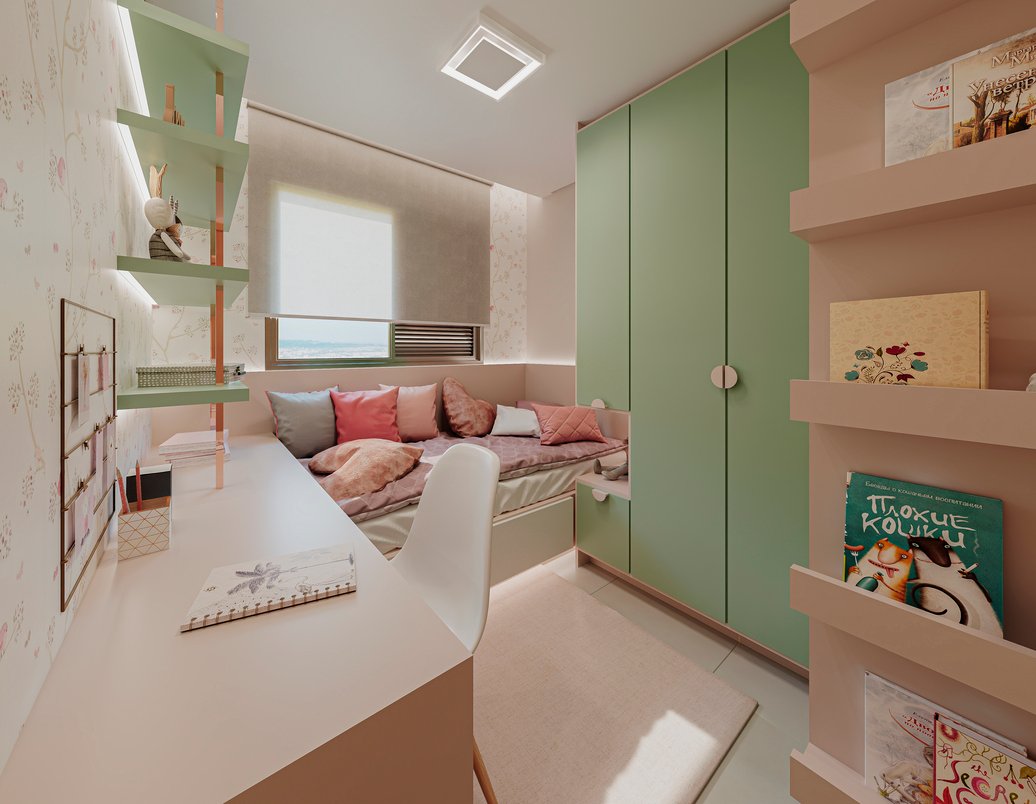 Decorado 3Q Quarto Menina Ecoville Ipê