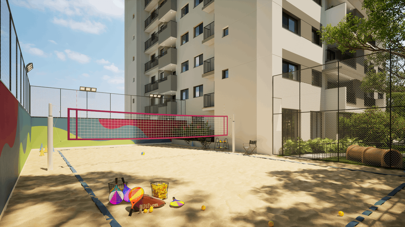 Quadra de Beach Tennis Parque Ecoville