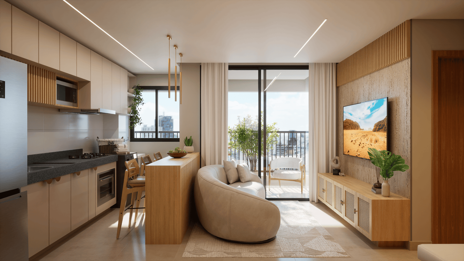 Apartamento Decorado 2 Quartos